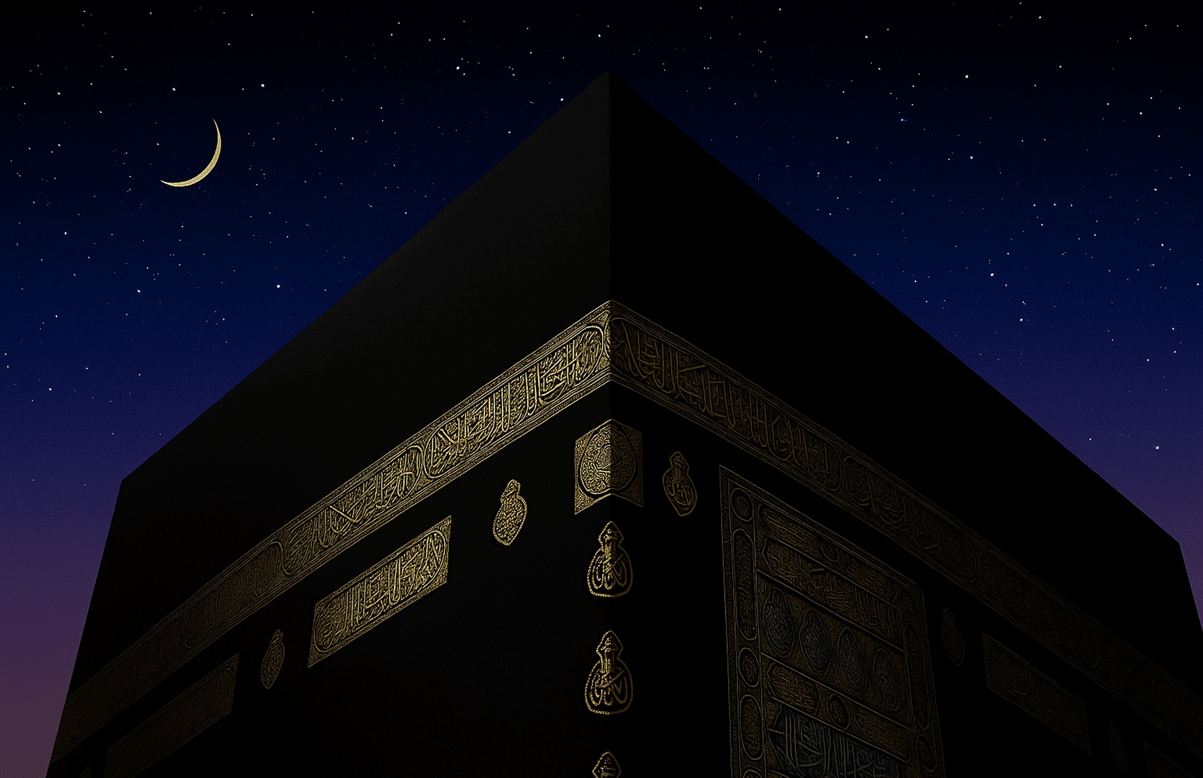 Latar Belakang Ka'bah di Malam Hari